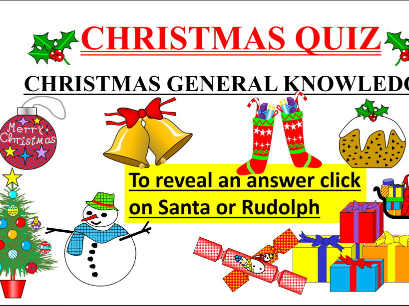 CHRISTMAS QUIZ (92 + 4 bonus questions) ages 14-18