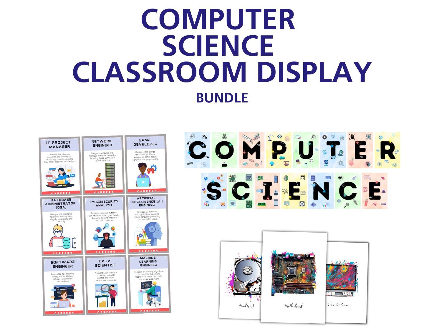 Computer Science Classroom Posters Bundle | Complete Display Set