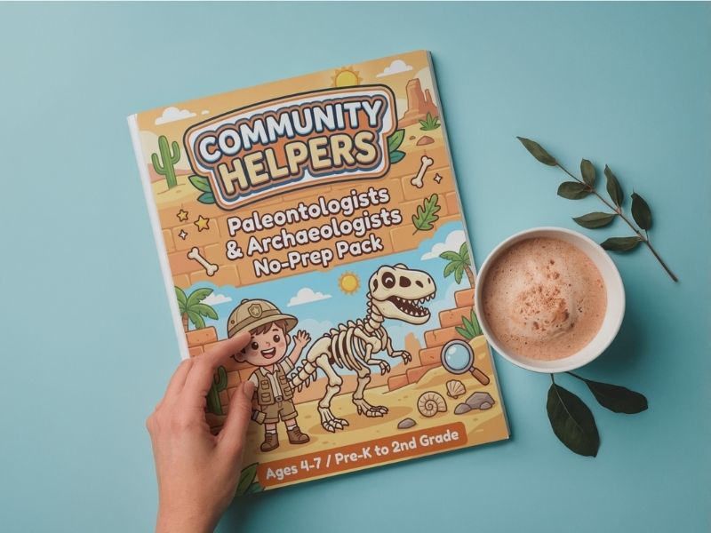 Paleontologist & Archaeologist Activity Pack | Community Helpers Worksheets Ages 4-7