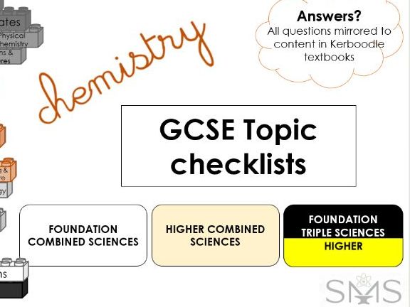 GCSE AQA Chemistry knowledge retrieval booklet - FULL COURSE