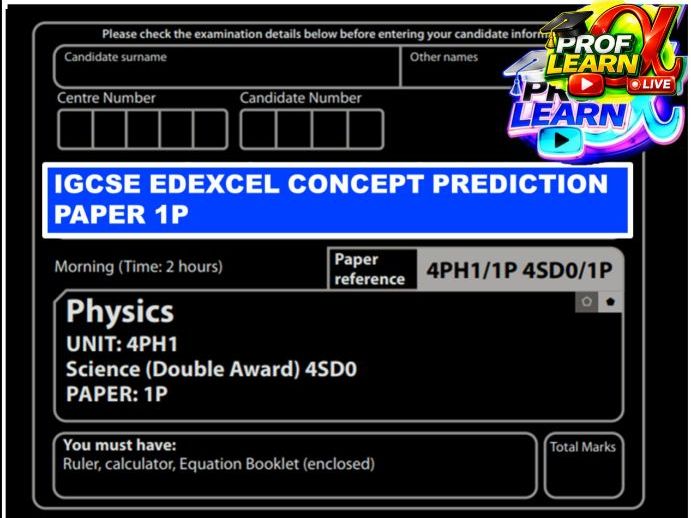 IGCSE Edexcel Physics Paper 1P Prediction 2026 | June Exam Revision & Practice Pack