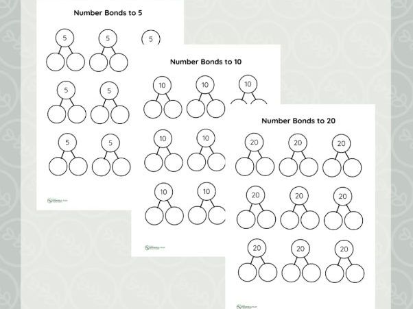Number Bonds to 5, 10 and 20
