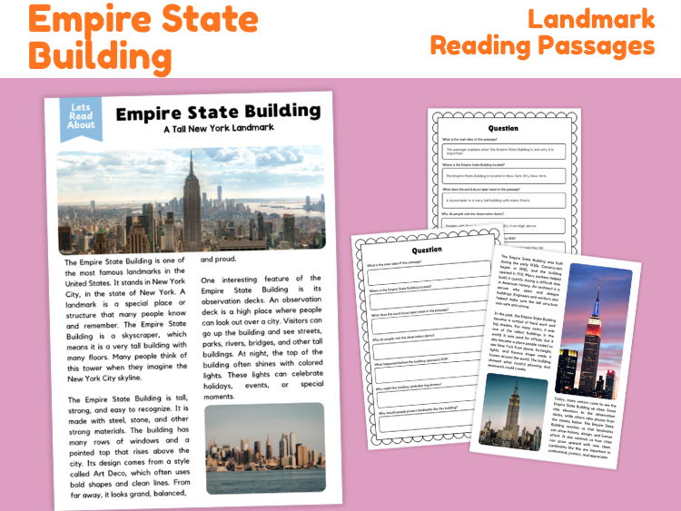Empire State Building Reading Comprehension | Landmark Passage & Questions