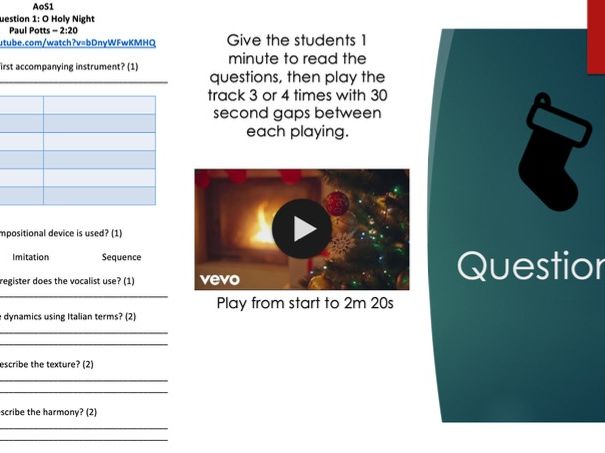 Eduqas Music GCSE Christmas Practice Exam Paper - possible cover