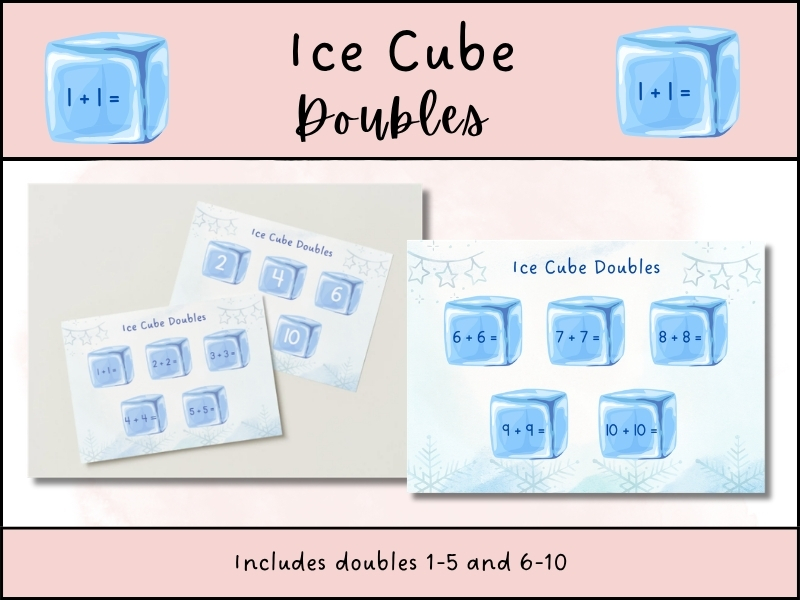 Doubles to 10 Winter Maths Activity EYFS KS1