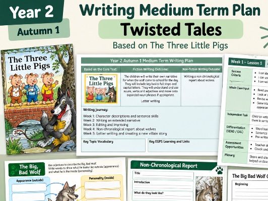 The Three Little Pigs - Writing Unit (Year 2)