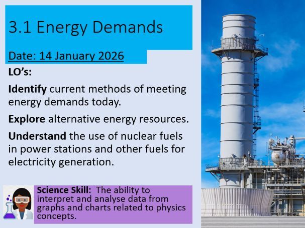 AQA GCSE Physics P3.1 Energy demands
