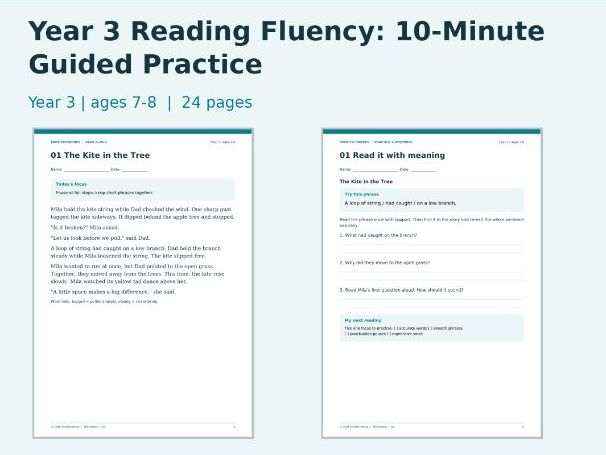 Year 3 Reading Fluency: 10-Minute Guided Practice
