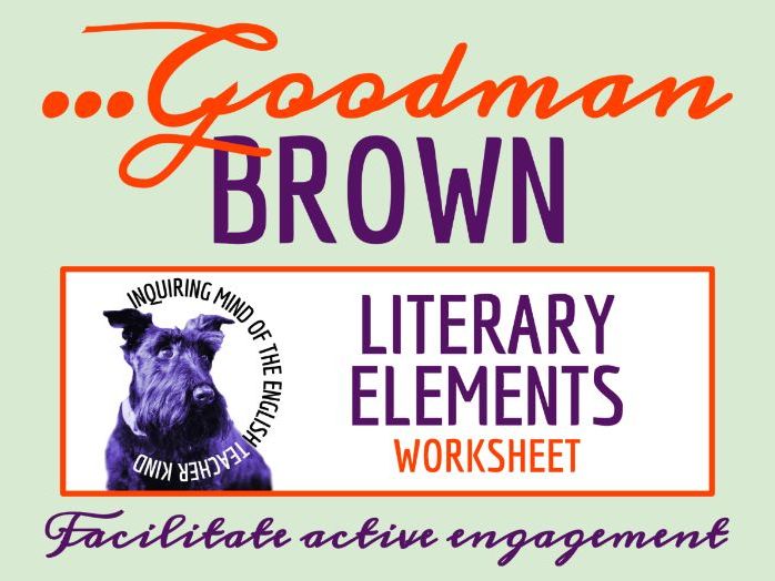 "Young Goodman Brown" by Nathaniel Hawthorne Literary Elements Worksheet