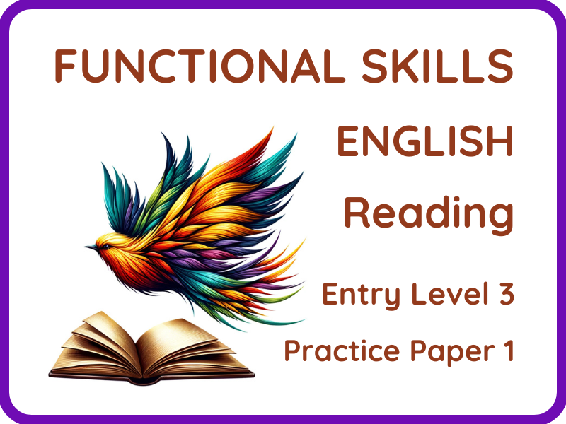 English Functional Skills - Entry Level 3 - Reading - Practice Paper 1