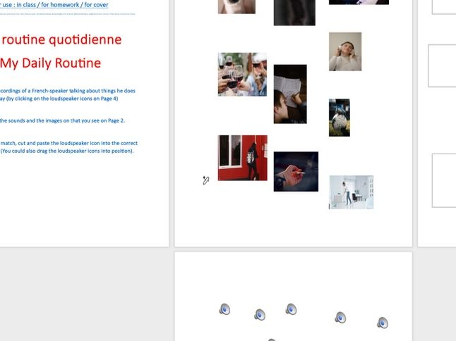 French, Routine Quotidienne (Daily Routine)