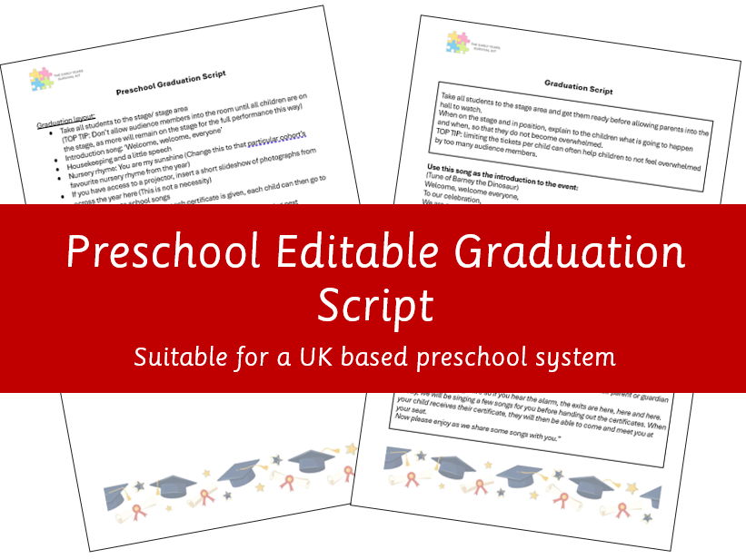 Preschool Graduation Script (Editable)