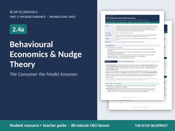 IB Economics 2.4a Behavioural Economics & Nudge Theory | HL Only