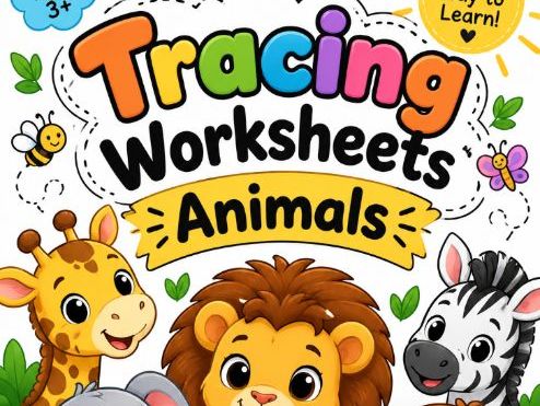 # Animal Tracing Worksheets for Kids Ages 3–5: Fun Preschool Animal Tracing Activities to Practice