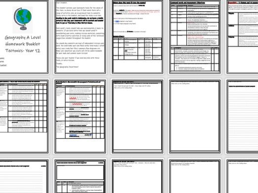 A Level Edexcel Tectonics Homework Booklet