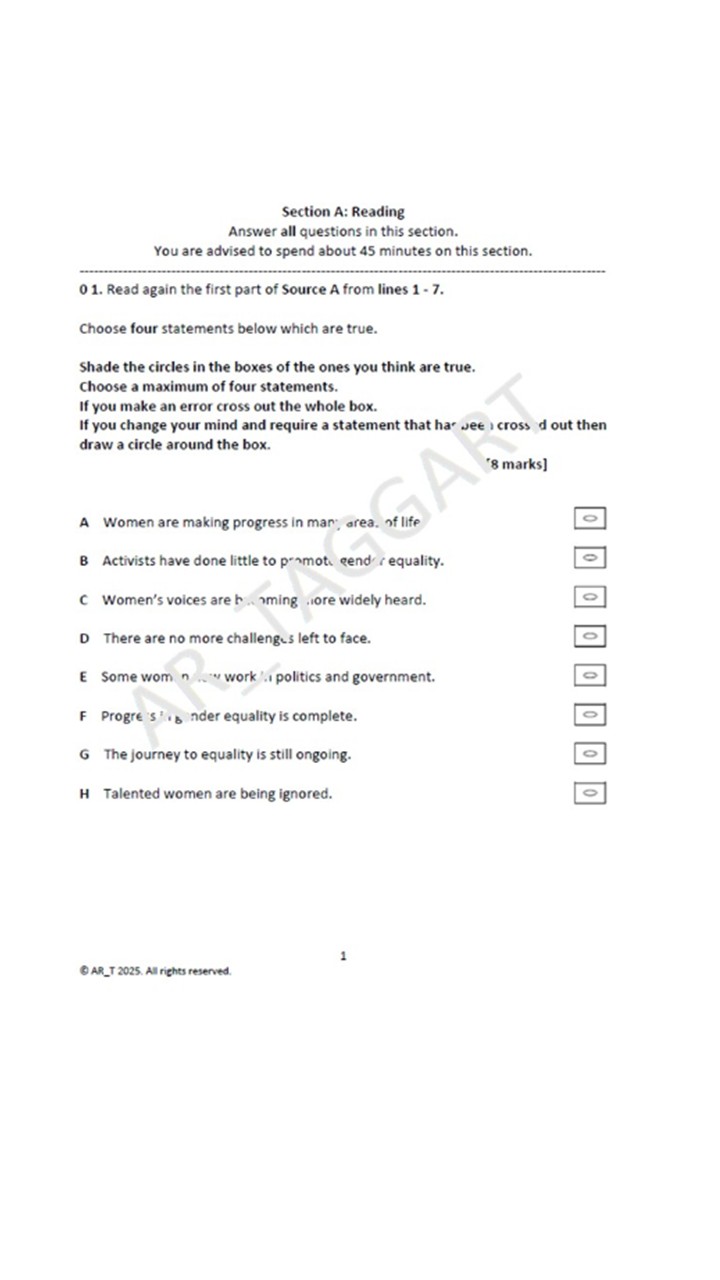 One AQA GCSE English Language Paper 2 Mock | Q4 Differentiated Support ...