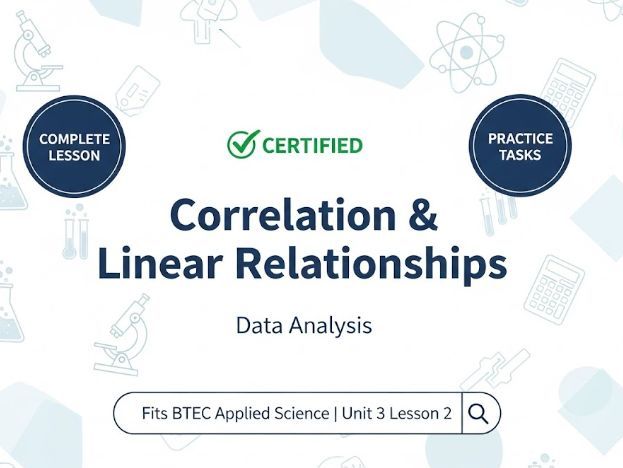 Correlation Linear Relationships Lesson Pack | Master Pearson's r & R2 Fits Pearson Unit 3