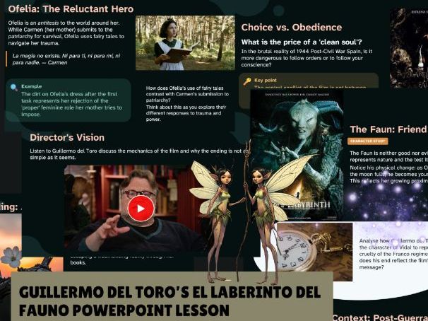 Guillermo del Toro’s El laberinto del fauno PowerPoint lesson