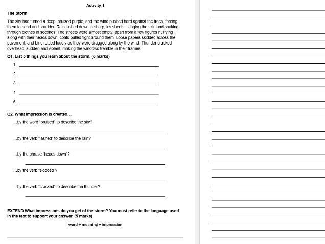 Eduqas GCSE English Language Component 1 resource