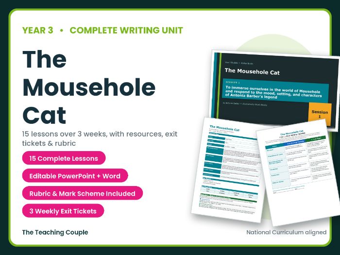 The Mousehole Cat | Year 3 English Unit | 15 Complete Lessons + Resources + Mark Scheme
