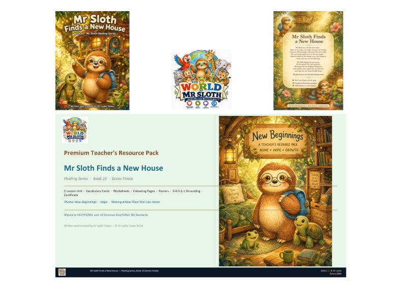 Mr Sloth Finds a New Home – Premium PSHE & SEL Emotional Regulation EYFS & KS1 & 2| 5 Lessons