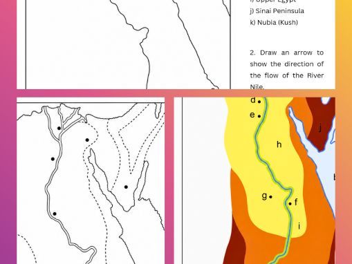 KS2 Ancient Egypt - Map Activity and Key Locations
