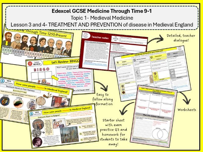 GCSE Medicine L3/4-  Medieval Prevention and Treatment