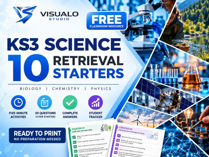 KS3 Science Retrieval Starters – 10 Five-Minute Activities