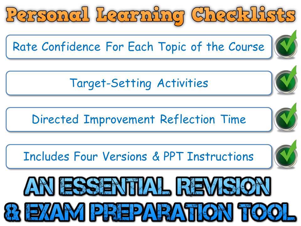 PLC - AQA GCSE English Language (Personal Learning Checklist) [Includes 4 Different Formats!]