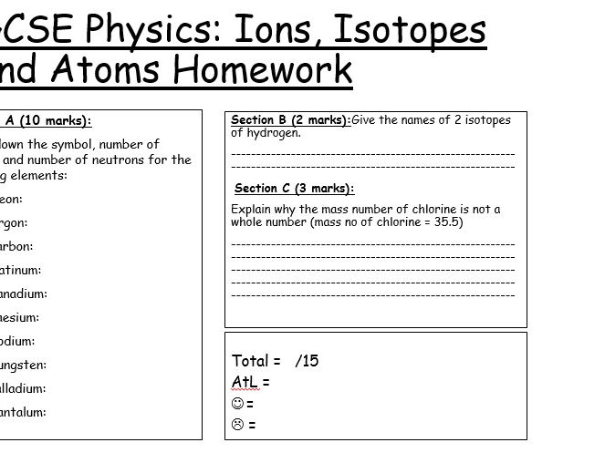 Isotopes worksheets with answer keys picture