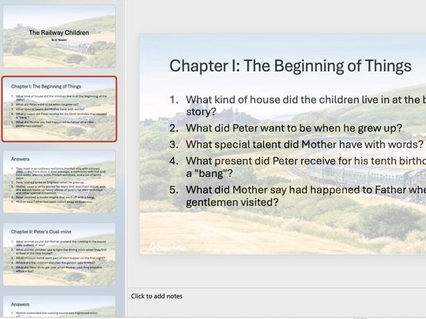 The Railway Children Comprehension (questions and answers)
