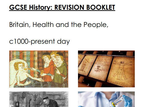 MEDICINE / HEALTH AND THE PEOPLE REVISION / HOMEWORK BOOKLET | Teaching ...