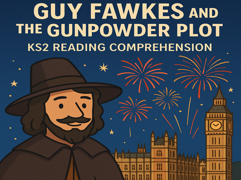 Guy Fawkes and the Gunpowder Plot KS2 Reading Comprehension | Bonfire Night History Activity
