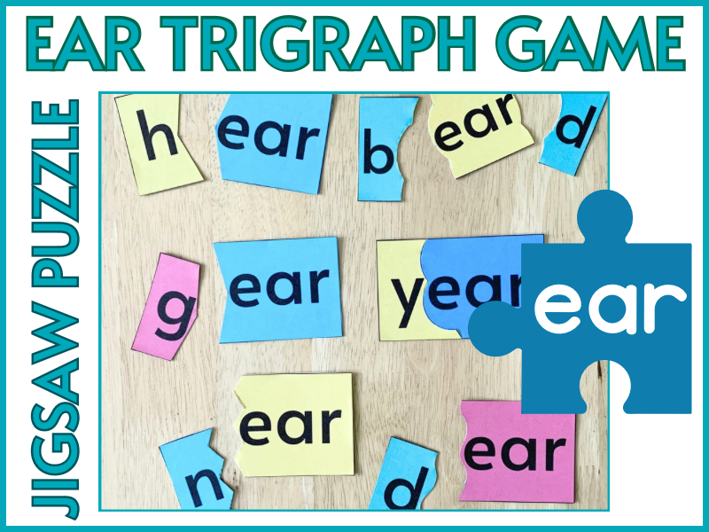 Phonics Word Game ear Trigraph Jigsaw SEN