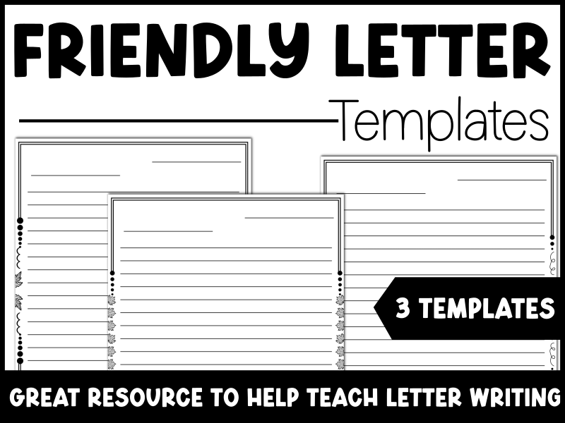 Blank Friendly Letter Templates - Printable | Teaching Resources blank-friendly-letter-templates-printable-teaching-resources