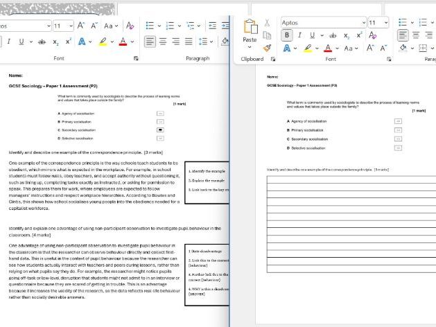 GCSE AQA Education Mid-Point Assessment (20 Marks) with Model Answers & Structure Guide