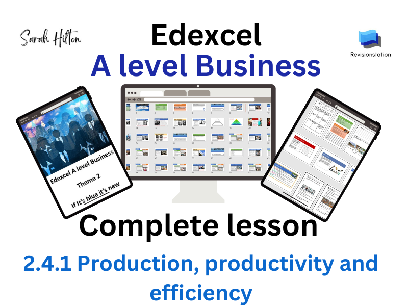 Edexcel A Level Business 2.4.1 Production, productivity and efficiency (complete lesson) 241