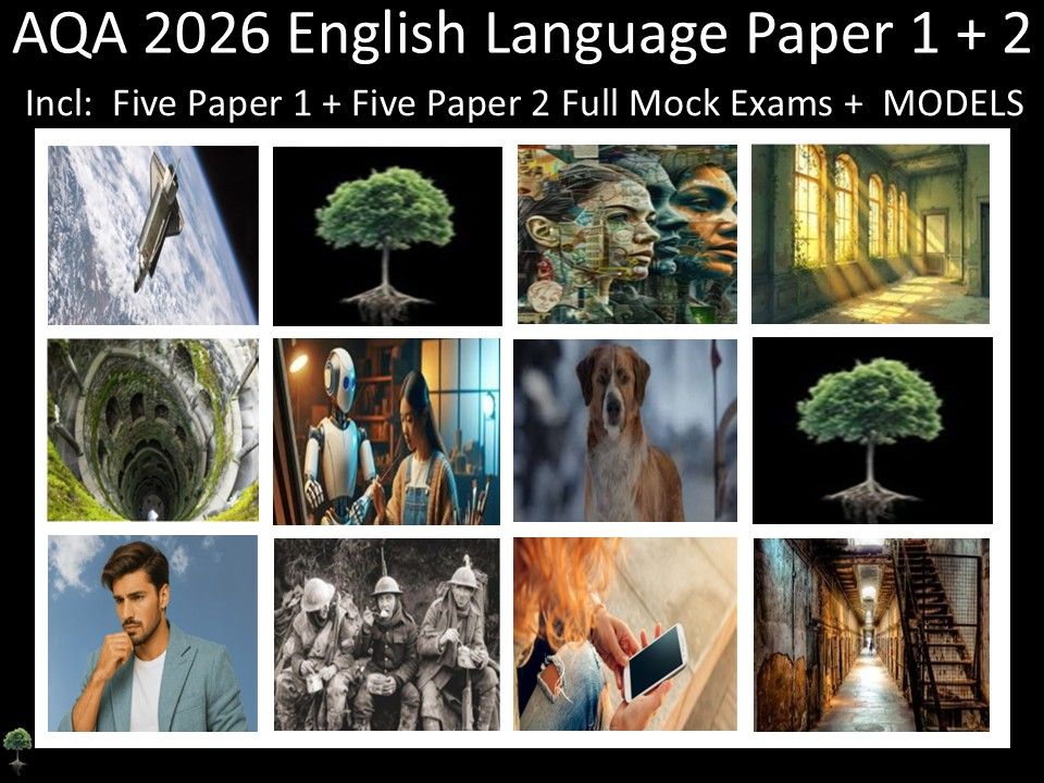 Ten AQA 2026 English Language Paper 1 + 2 Mocks | MODELS
