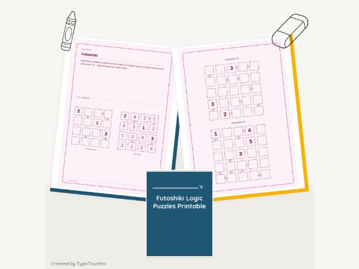 Futoshiki Logic Puzzles Printable | 22 pp