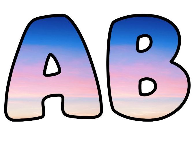 Sky Clouds Horizon Classroom Display Lettering Set | Upper & Lowercase Letters, 0-9 and Signs