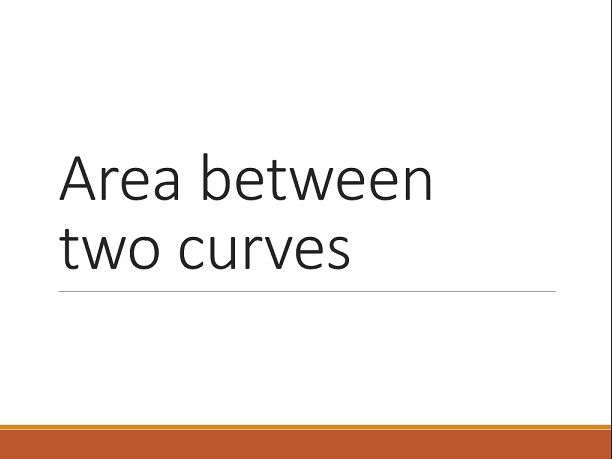 Integration -  Area between two curves