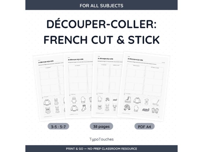 Découper-coller: French Cut & Stick | 38 pp