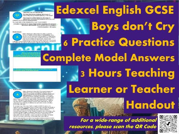 EDEXCEL GCSE English Literature - Boys don't Cry - 6 Practice Q & A's - Student/Teacher Handout