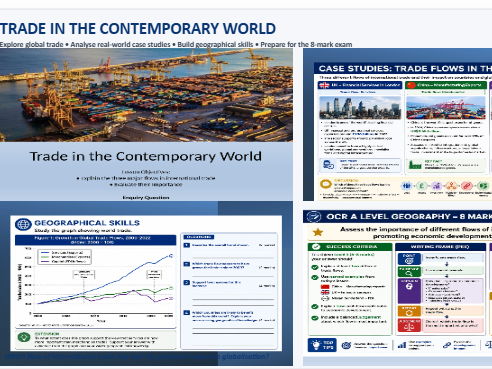 OCR A Level  Trade in the contemporary world: Lesson 1 Merchandise, Services and Capital