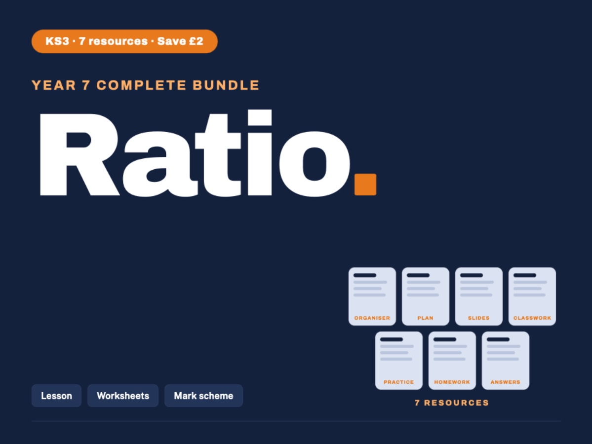 Year 7 Maths | Ratio | Complete Bundle