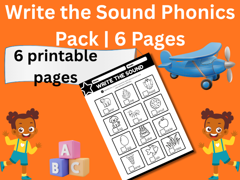 Write the Sound Phonics Pack | 6 Pages