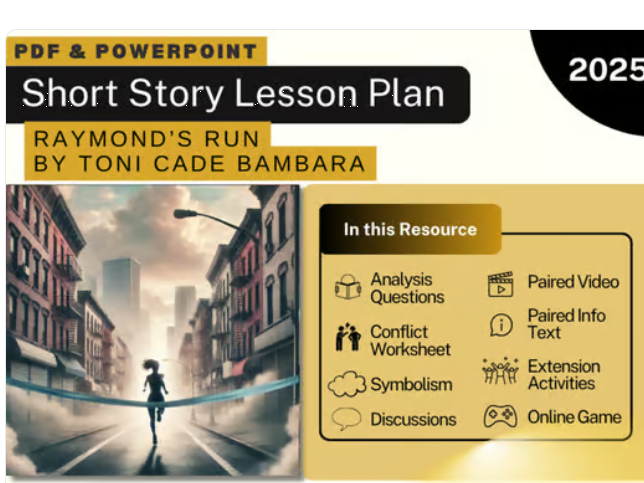 Raymond’s Run by Toni Cade Bambara – Lesson Plan, Worksheets, Video, Paired Text