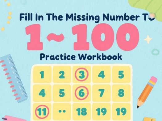 Fill In The Missing Number To 100 Practice Workbook