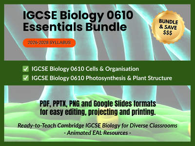 IGCSE Biology 0610 Essentials Bundle: Cells & Photosynthesis