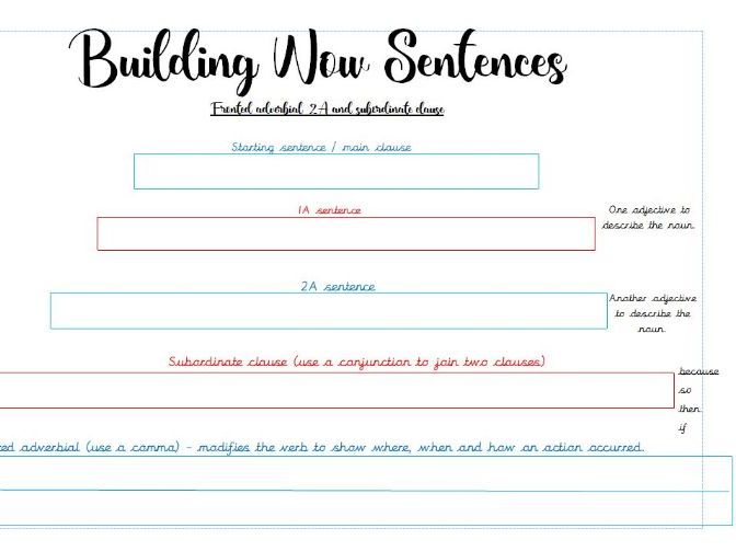 Building Wow Sentences Subordinate and Relative Clauses